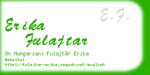 erika fulajtar business card